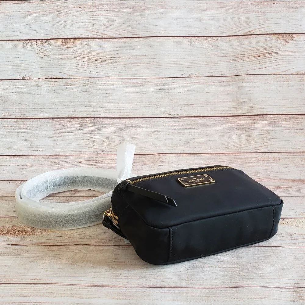 Kate Spade Sophy Wilson Road Nylon Fanny Pack Belt Bag Crossbody Black Adjustabl